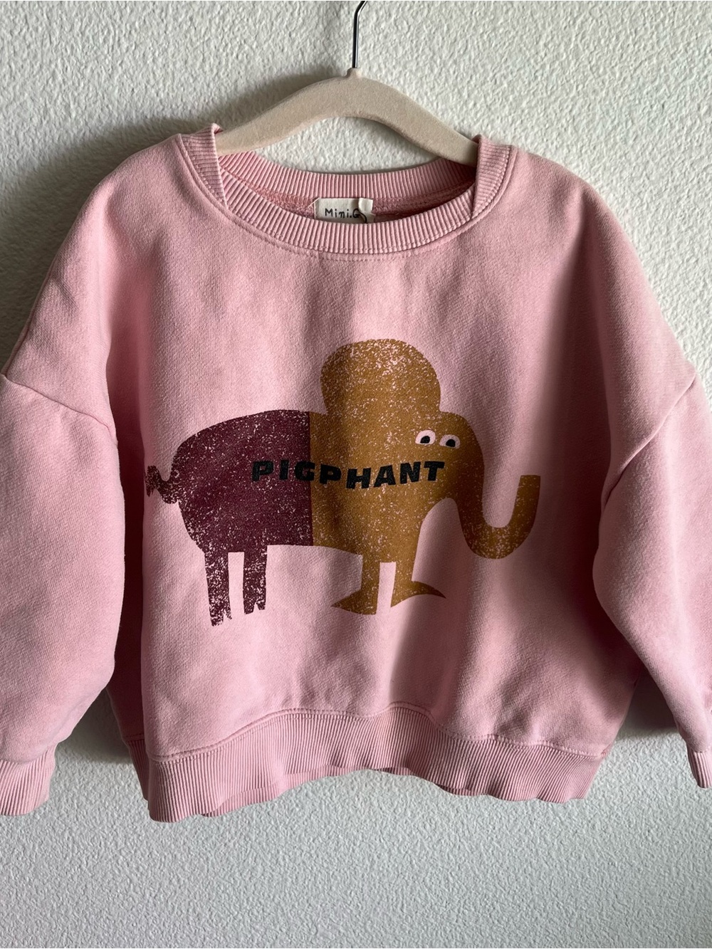 Bobo Choses Inspired Pink Pigphant Graphic Sweatshirt